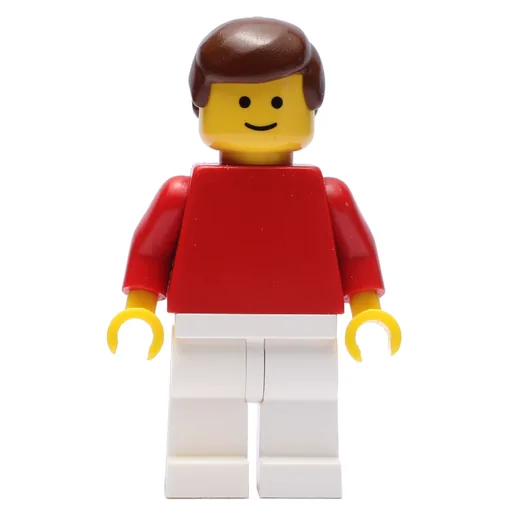 Soccer Player Red Plain Torso (White Legs 9)