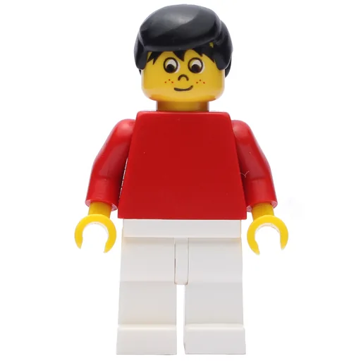 Soccer Player Red Plain Torso (White Legs 10)