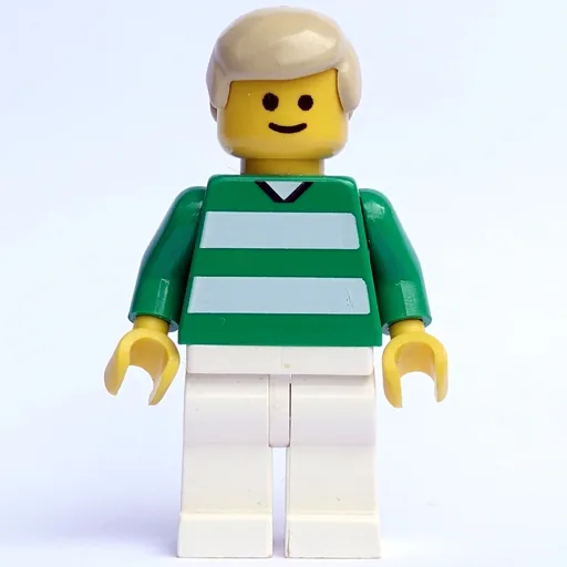 Soccer Player Green Torso (White Legs #18)