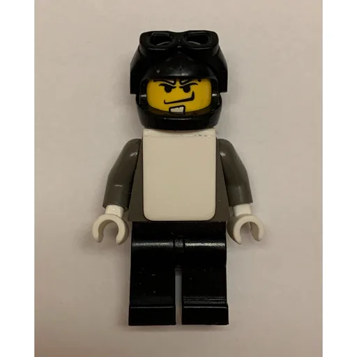 Snowboarder (Dark Gray, Black Helmet, White Vest)