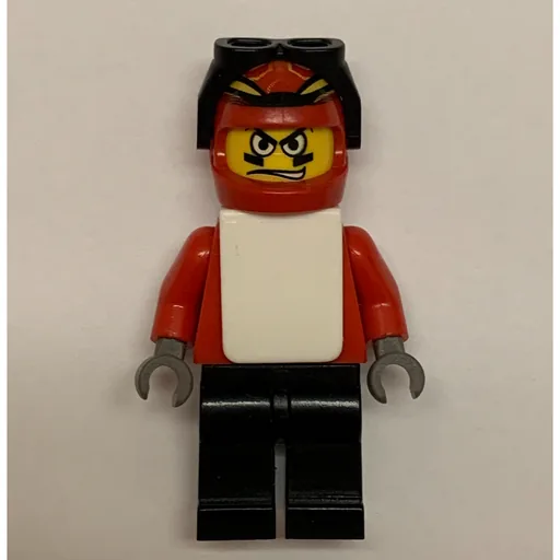 Snowboarder (Red, Black Legs, White Vest)