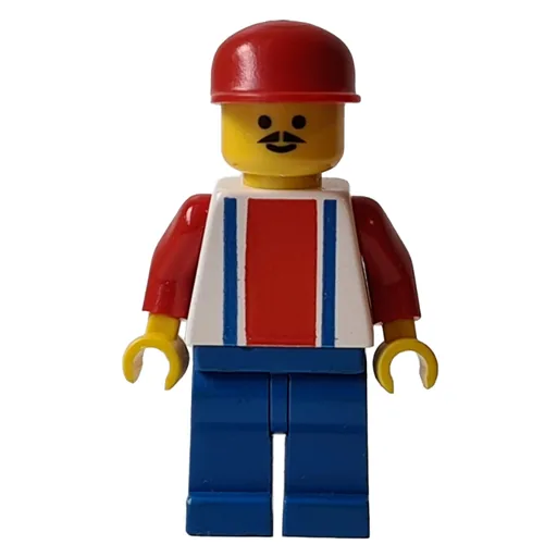 Soccer Player White Torso with Blue/Red Stripes (Blue Legs #9)