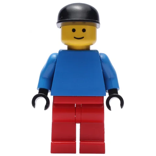 Soccer Player Goalie Blue Torso (Red Legs, Black Cap)