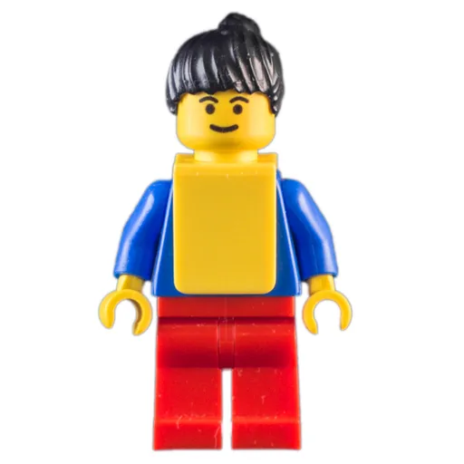 Soccer Player Blue Torso (Red Legs, Yellow Vest, Female 1)