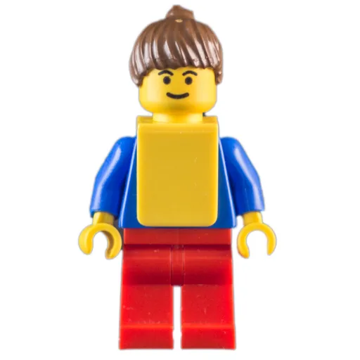 Soccer Player Blue Torso (Red Legs, Yellow Vest, Female 3)