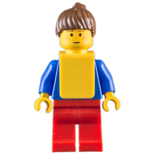 Soccer Player Blue Torso (Red Legs, Yellow Vest, Female 4)