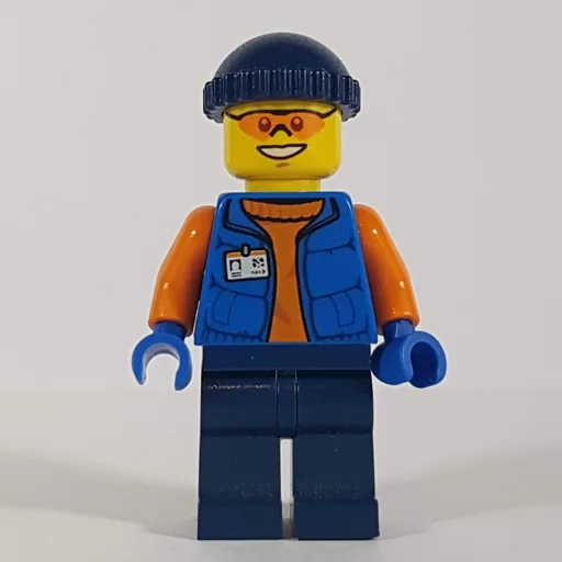 Arctic Explorer (Dark Blue Hat, Orange Sunglasses)