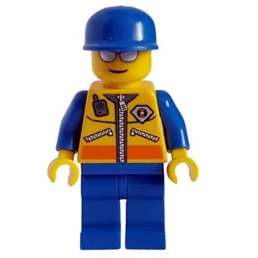 Coast Guard (Yellow Jacket with Zipper, Radio and Badge, Blue Cap, Silver Sunglasses)