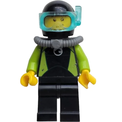 Coast Guard Diver (Black and Lime Wetsuit, Black Helmet, Airtank, Mask)