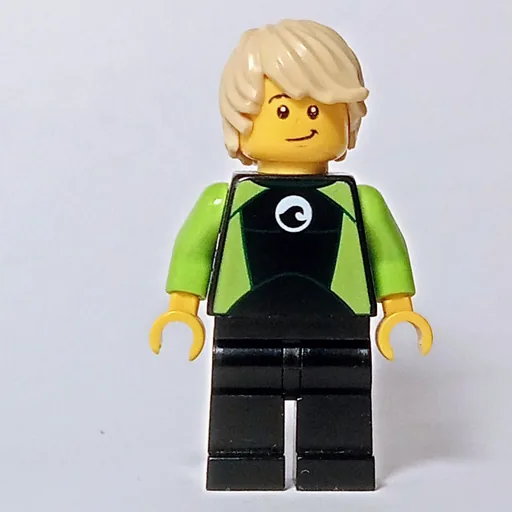 Tom (Black and Lime Wetsuit, Tan Hair)