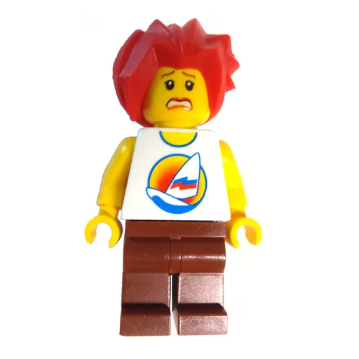 White Torso with Surfboard (Reddish Brown Legs, Red Hair)