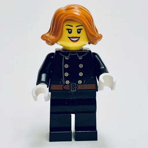 Firewoman (Jacket with 8 Buttons and Belt, Dark Orange Hair)
