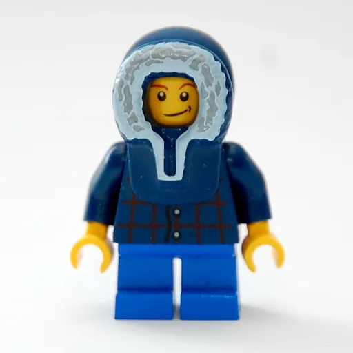 Boy (Plaid Shirt, Short Blue Legs, Dark Blue Hood)