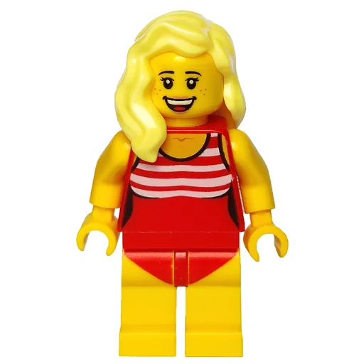 Woman (Red Swimsuit, Bright Light Yellow Hair)