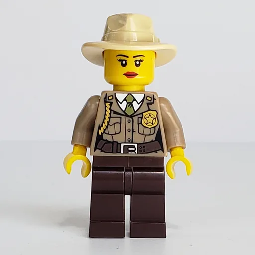 Swamp Police / Ranger (Woman, Tan Campaign Hat, Dark Brown Legs)