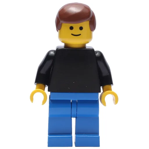 Man (Plain Black Torso, Blue Legs, Reddish Brown Hair)