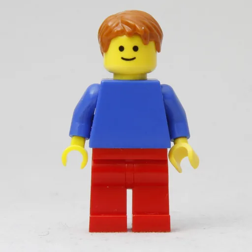 Man (Plain Blue Torso and Red Legs, Dark Orange Hair)