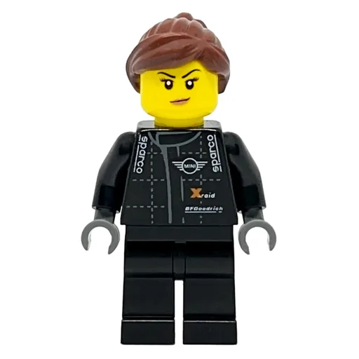 Race Driver (Black Torso, Black Legs, Reddish Brown Hair)