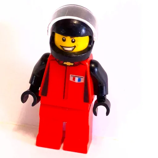 Race Driver (Red Torso, Red Legs, Black Helmet, Chevrolet)