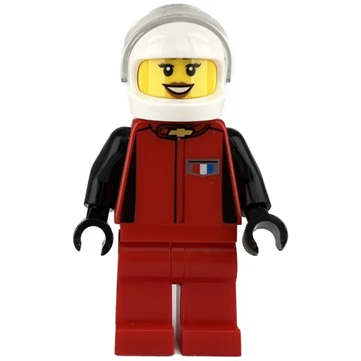 Race Driver (Red Torso, Red Legs, White Helmet, Chevrolet)
