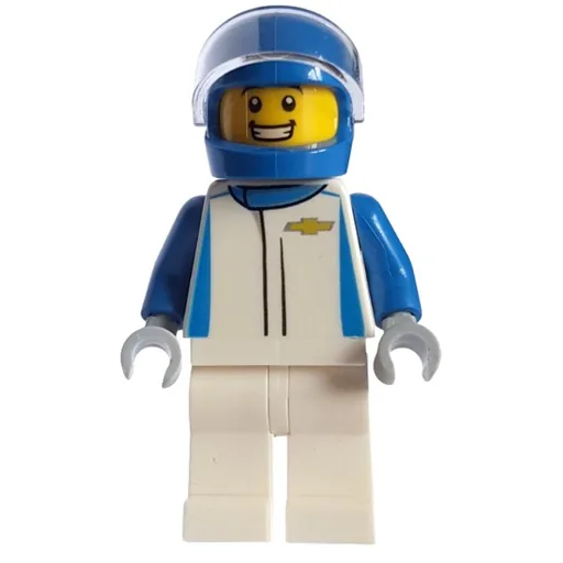 Race Driver (White Torso, White Legs, White Helmet, Chevrolet)
