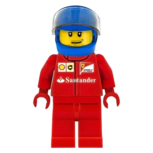 Race Driver (Red Torso, Red Legs, Blue Helmet, Ferrari 1)