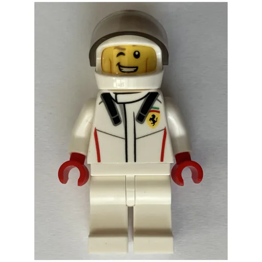 Race Driver (White Torso, White Legs, White Helmet, Ferrari)