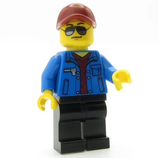 Race Official (Blue Torso, Black Blue Legs, Dark Red Cap)