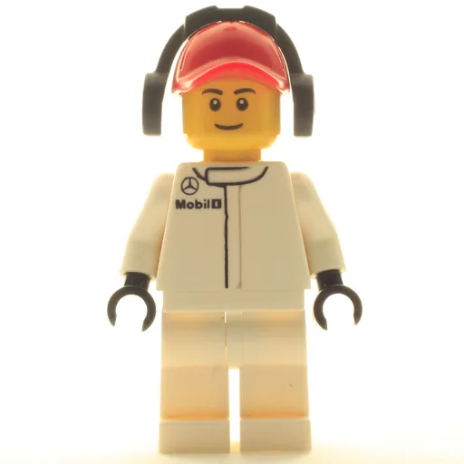 Pit Crew (White Torso, White Legs, Red Cap, Male)