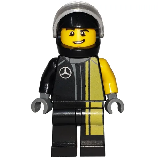 Race Driver (Black Torso, Black Legs, Black Helmet, Mercedes)