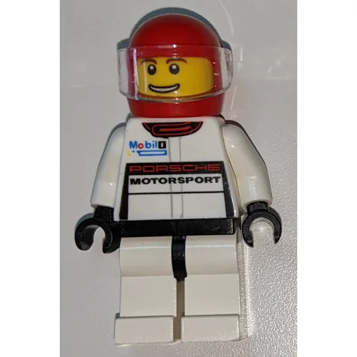 Race Driver (White Torso, White Torso, Red Helmet, Porsche)