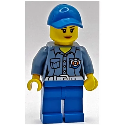 Coast Guard (Woman, Sand Blue Shirt with Badge, Blue Cap)