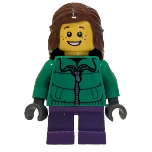 Girl (Green Jacket, Short Dark Purple Legs)