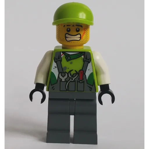 Crew Member Lime Torso (Dark Bluish Grey Legs 3)