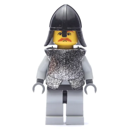 Knight (Knights Kingdom I) (Light Bluish Gray Legs, Armor, Brown Moustache)