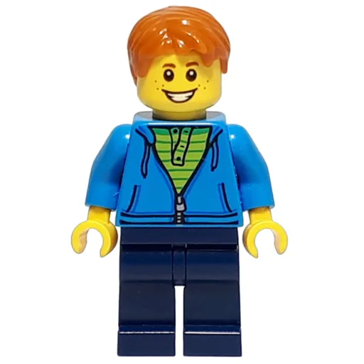 Dark Azure Torso (Dark Blue Legs, Dark Orange Hair)