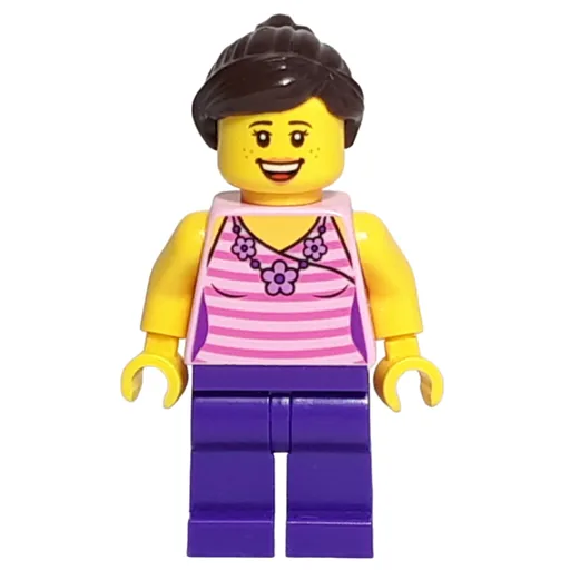 Yellow Torso (Dark Purple Legs, Dark Brown Hair)