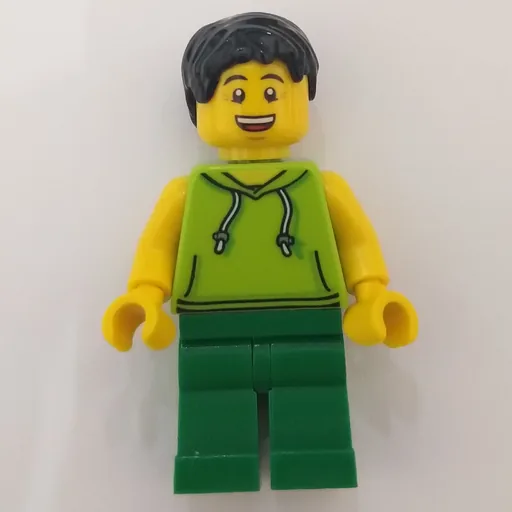 Lime Torso (Green Legs, Black Hair)