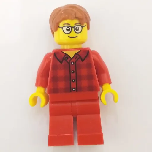 Red Flannel Torso (Red Legs, Dark Orange Hair, Glasses)