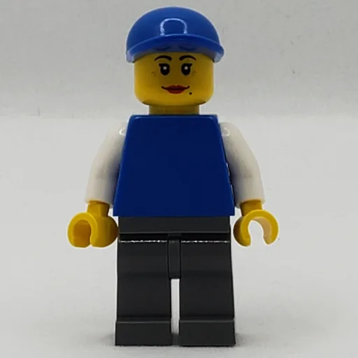 Woman (Plain Blue Torso, Dark Bluish Gray Legs, Blue Cap)