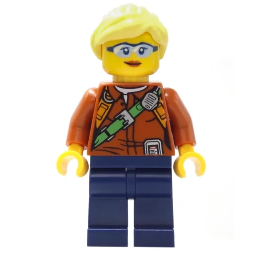 Explorer (Woman, Shirt with Radio and Green Belt, Bright Light Yellow Hair, Glasses)