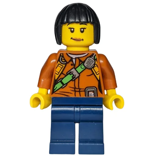 Explorer (Woman, Shirt with Straps and Radio, Black Hair)