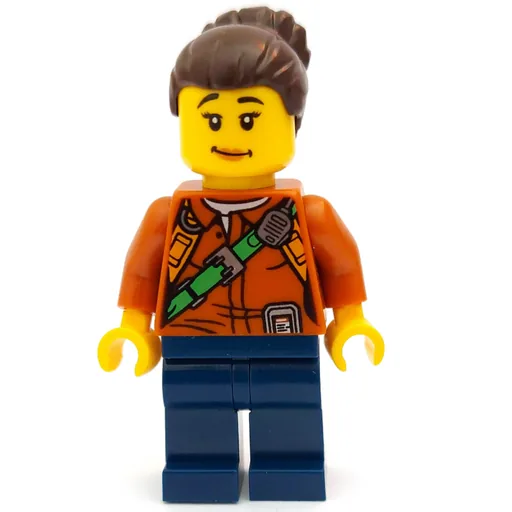 Explorer (Woman, Shirt with Straps and Radio, Dark Brown Hair)