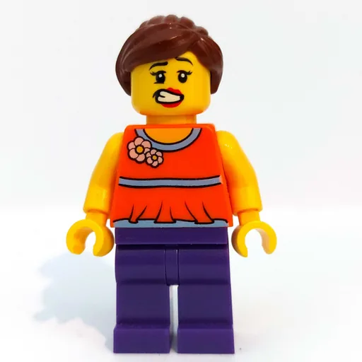 Orange Torso (Dark Purple Legs, Reddish Brown Hair)