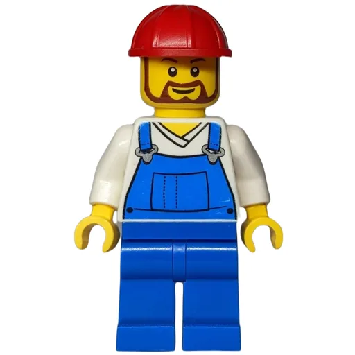 White Torso (Blue Overall, Red Helmet)