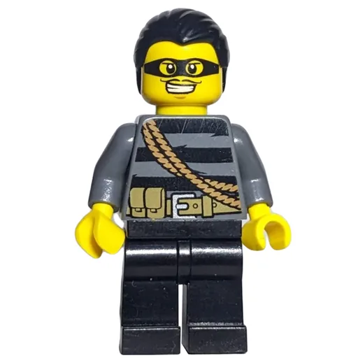 Criminal (Black Striped Top with Rope, Black Hair, Black Eyemask)