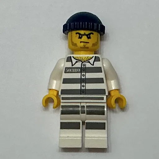 Criminal (Prison Shirt with #50380, Dark Blue Hat)