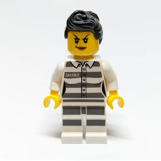 Criminal (Woman, Prison Shirt with #50382, Black Hair)