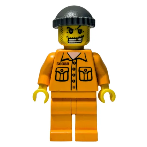 Criminal (Orange Prison Outfit with #50380, Dark Gray Hat, Gold Tooth)