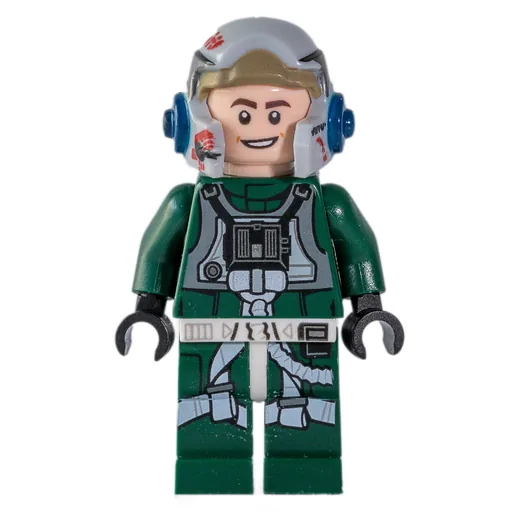 Rebel Pilot A-wing (Dark Green Uniform, Black Helmet Stripe)
